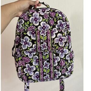 Vera Bradley Small Mini Backpack Plum Petals Purple Floral